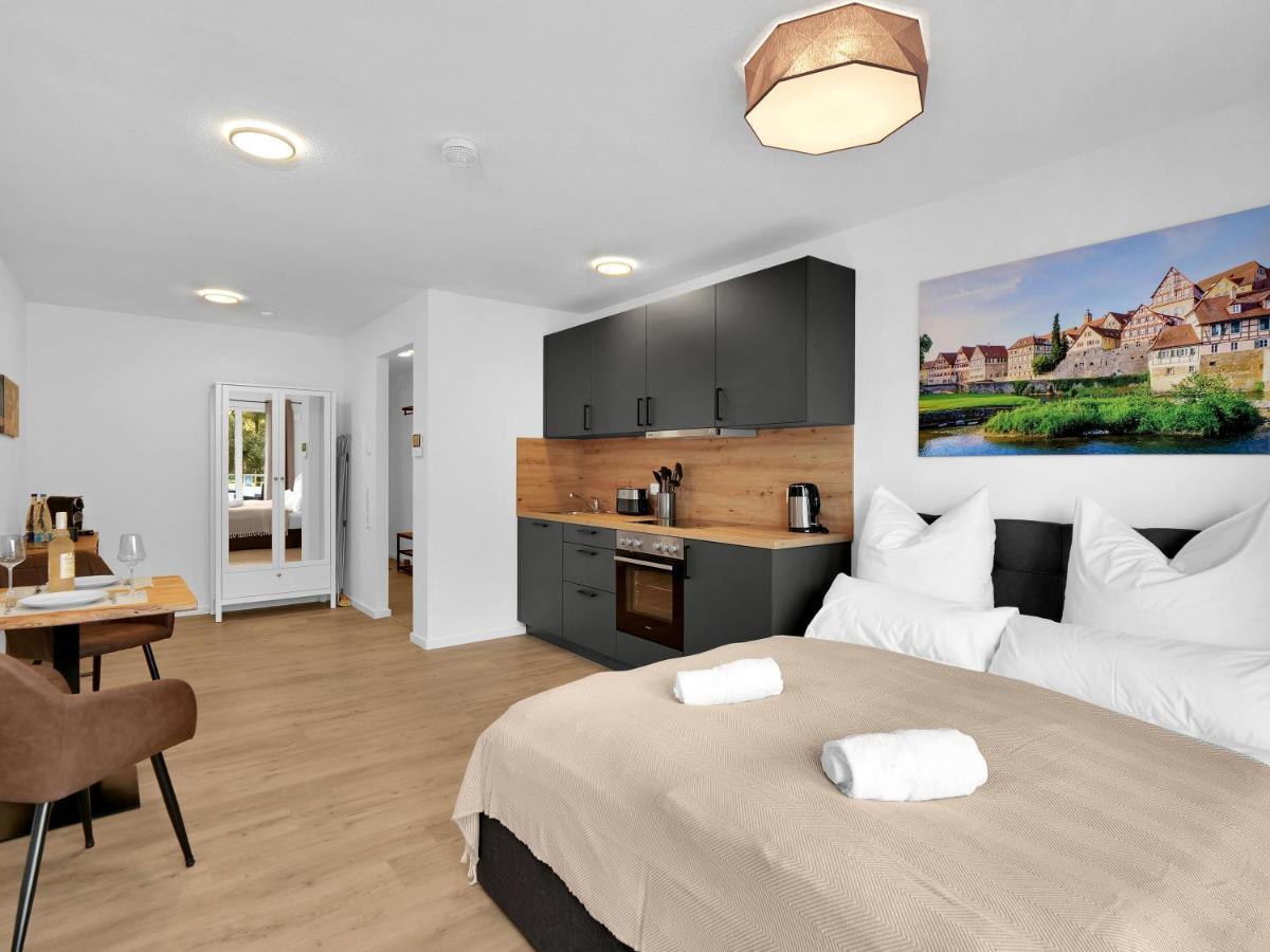 Inhome Studio Apartment - Kueche - Parken - Tv Швебиш-Халль Экстерьер фото