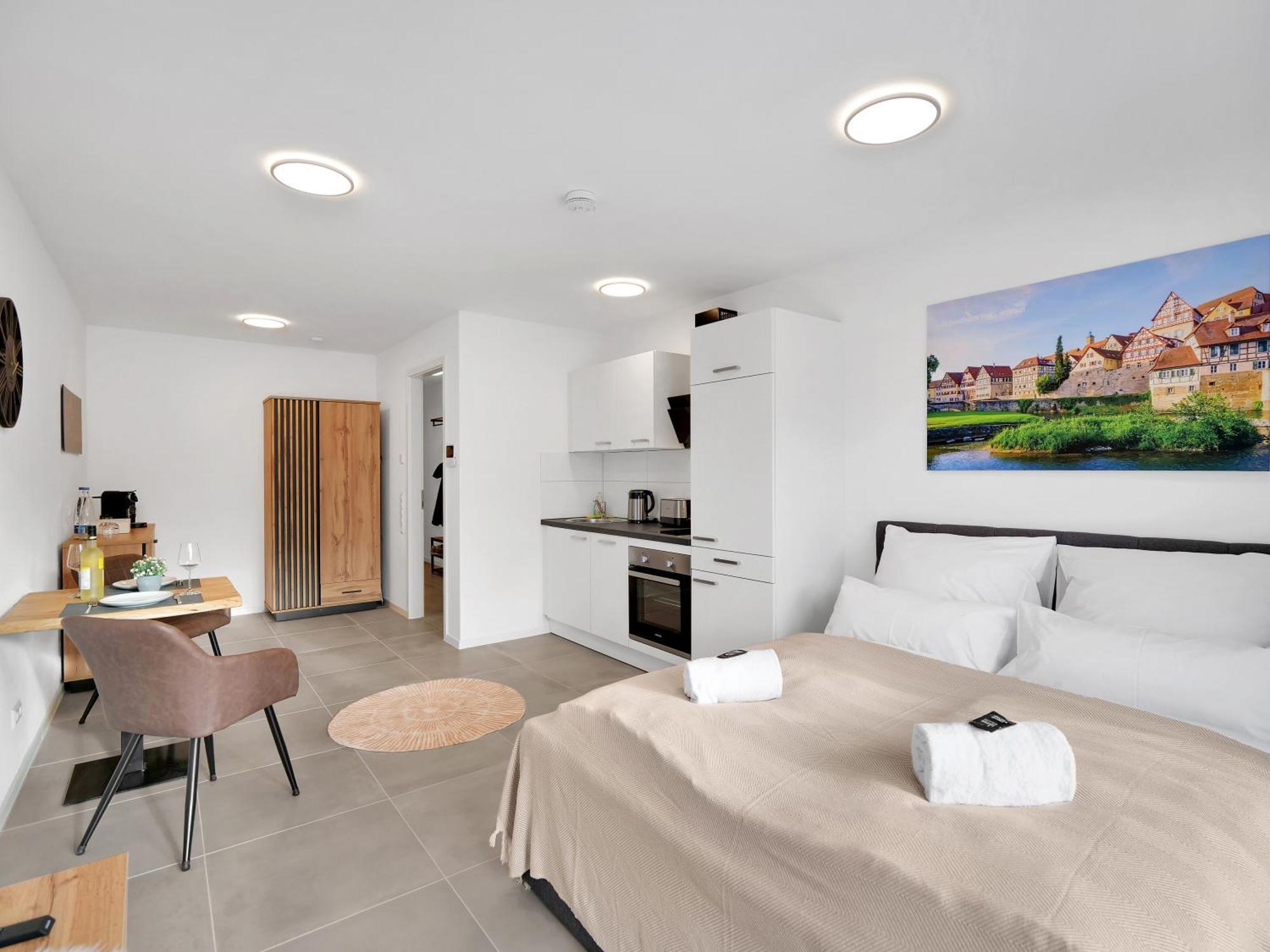 Inhome Studio Apartment - Kueche - Parken - Tv Швебиш-Халль Экстерьер фото